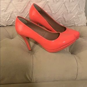 Coral high heels